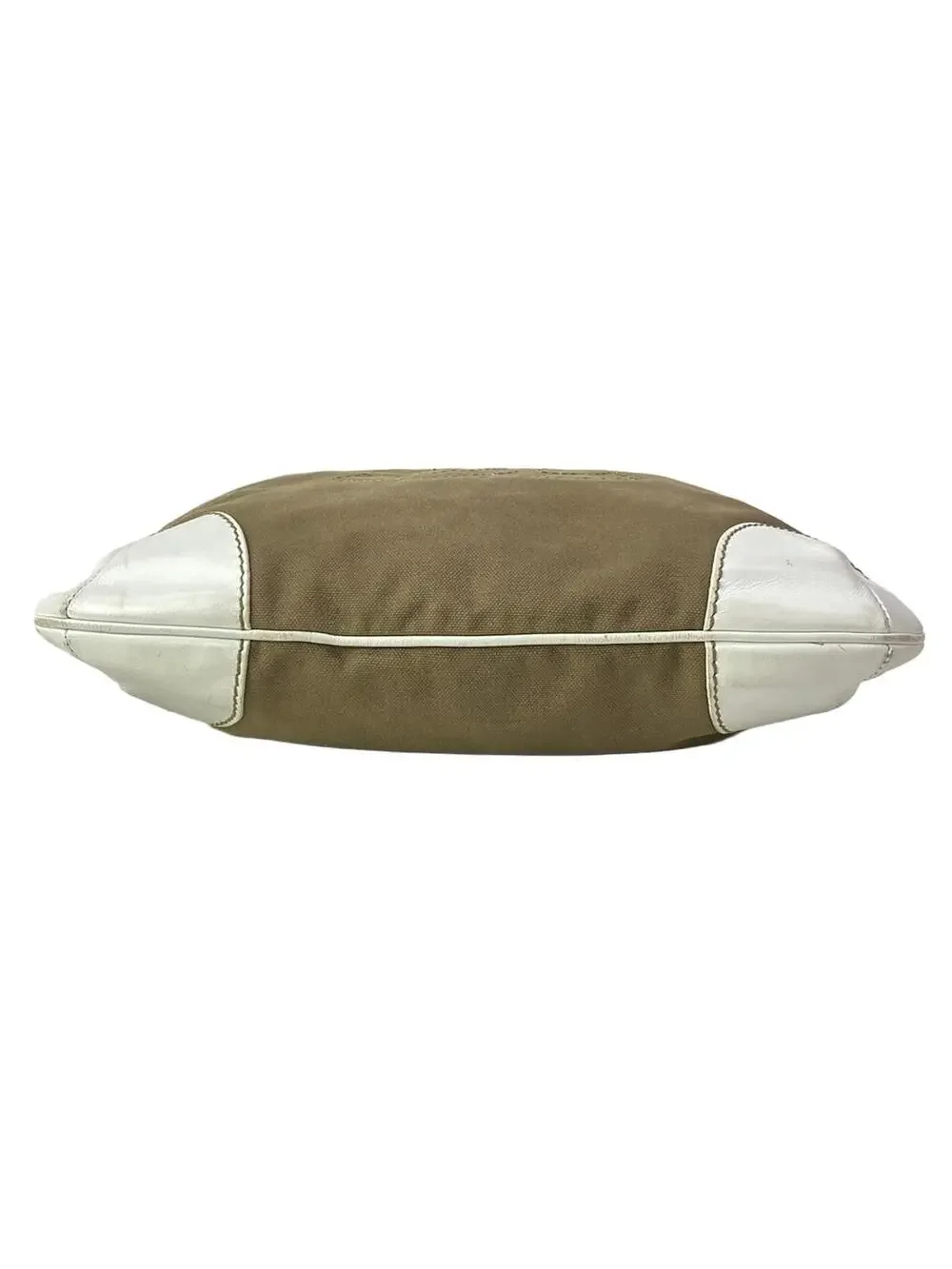 Chanel Khaki Cream Canvas Leather #304192C10B